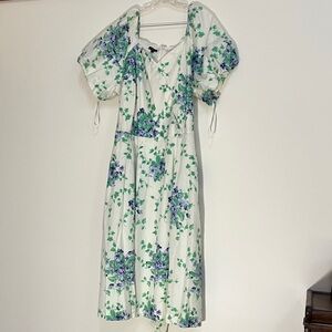 Talbots floral puff sleeve midi dress, new with tags, plus size 22W